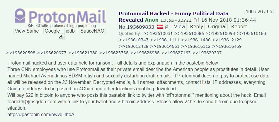 protonmail hacked