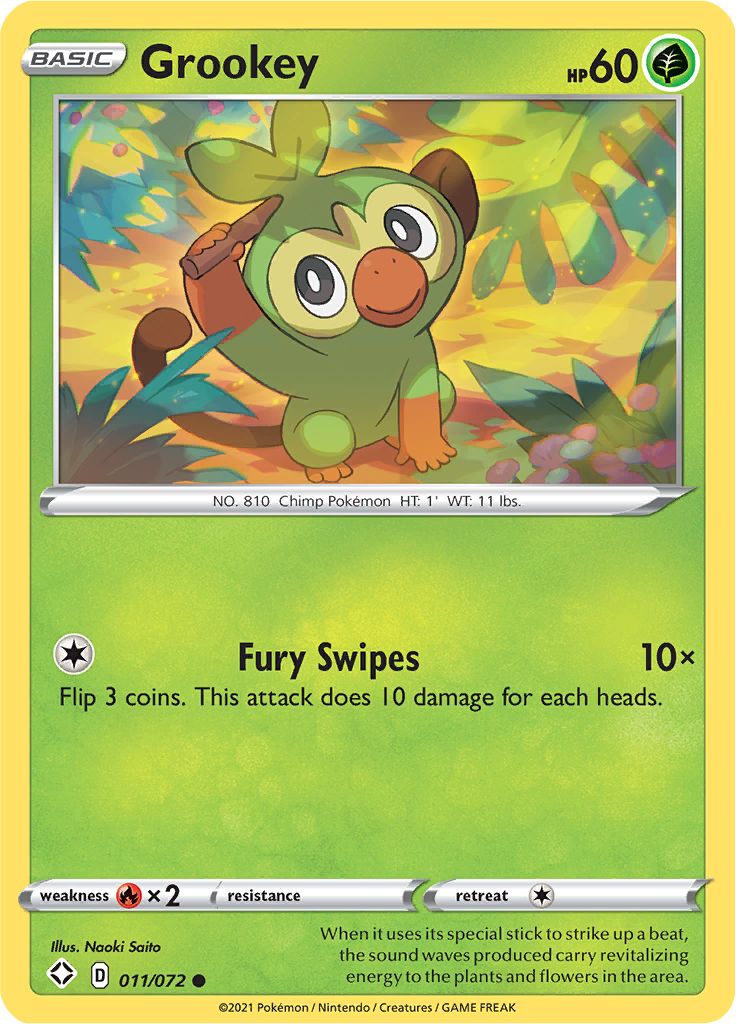 (it's not in the veekun pokedex format because i found that the data from swsh. Serebii.net PokÃ©mon Card Database - Shining Fates - #11 Grookey