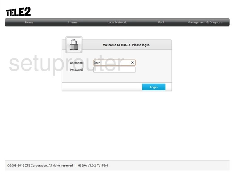 The default password is admin. Zte H369a Login Instructions