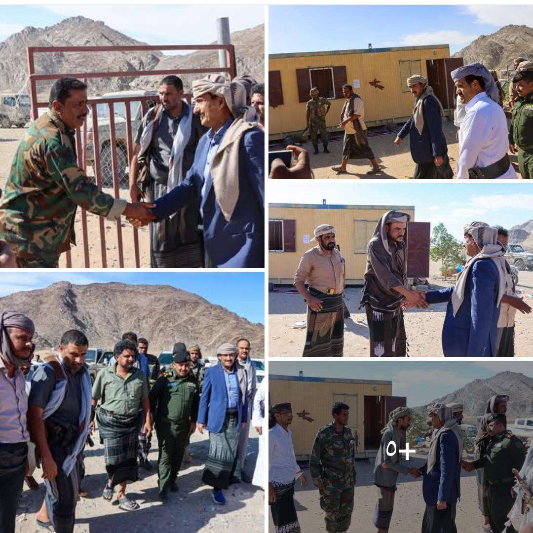 المحافظ بن الوزير يتفقد الجاهزية القتالية لأبطال اللواء الثاني دفاع شبوة في معسكر أمبينه بمرخة السفلى ويشيد بصمودهم الاسطوري