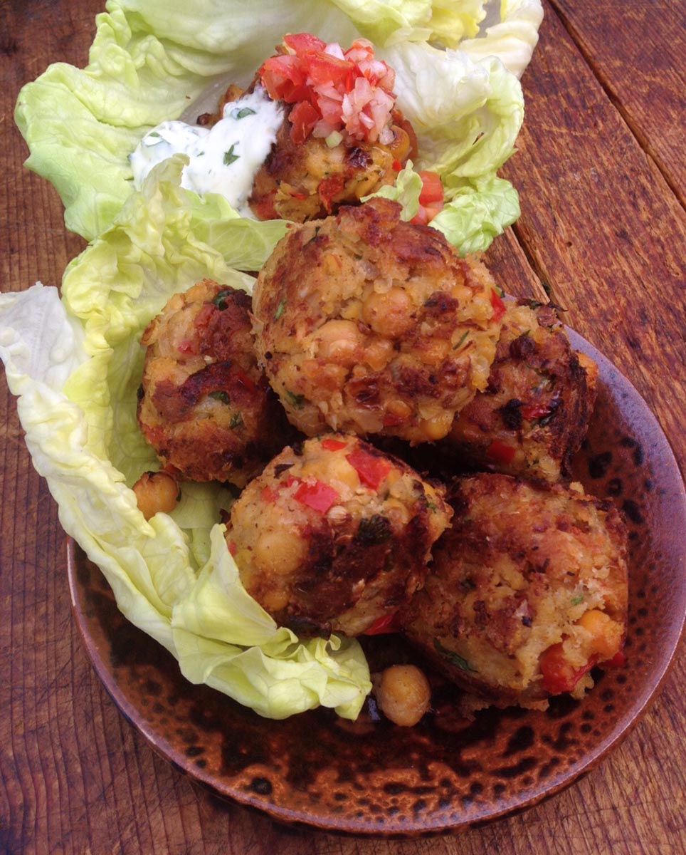 Spicy chickpea patties