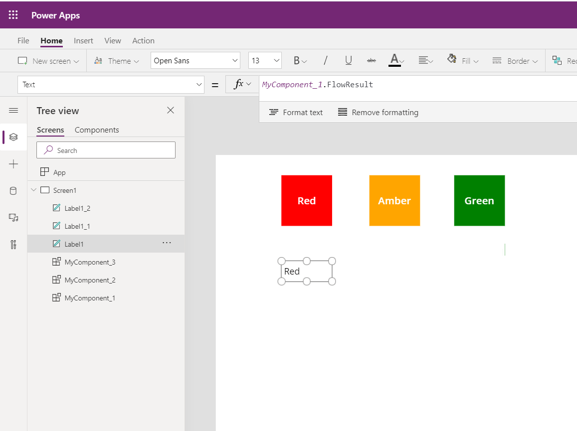 Call Power Automate flows from Power Apps components