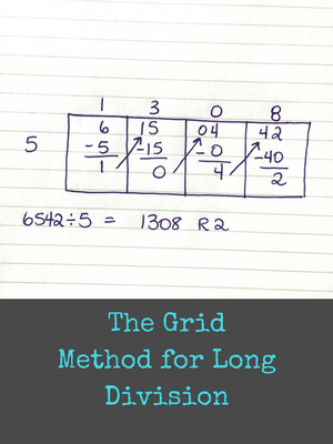 the grid method for long division shelley gray