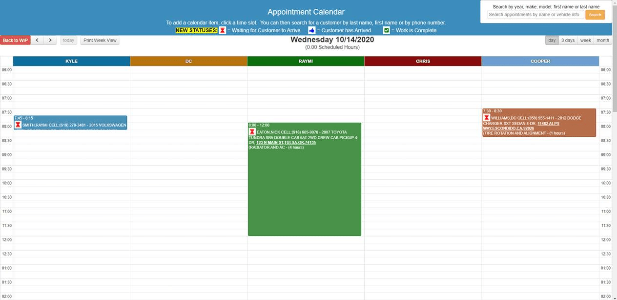 Automotive Appointment Scheduling Software Shop Boss