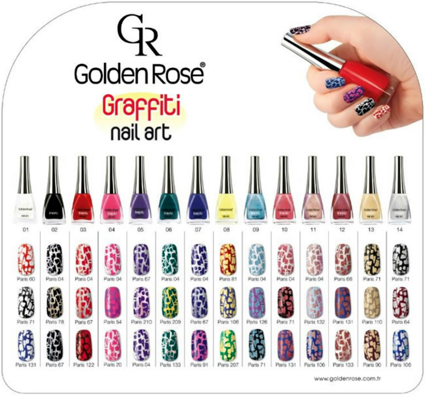 Golden Rose Graffiti Nail Art Shopfortemptation