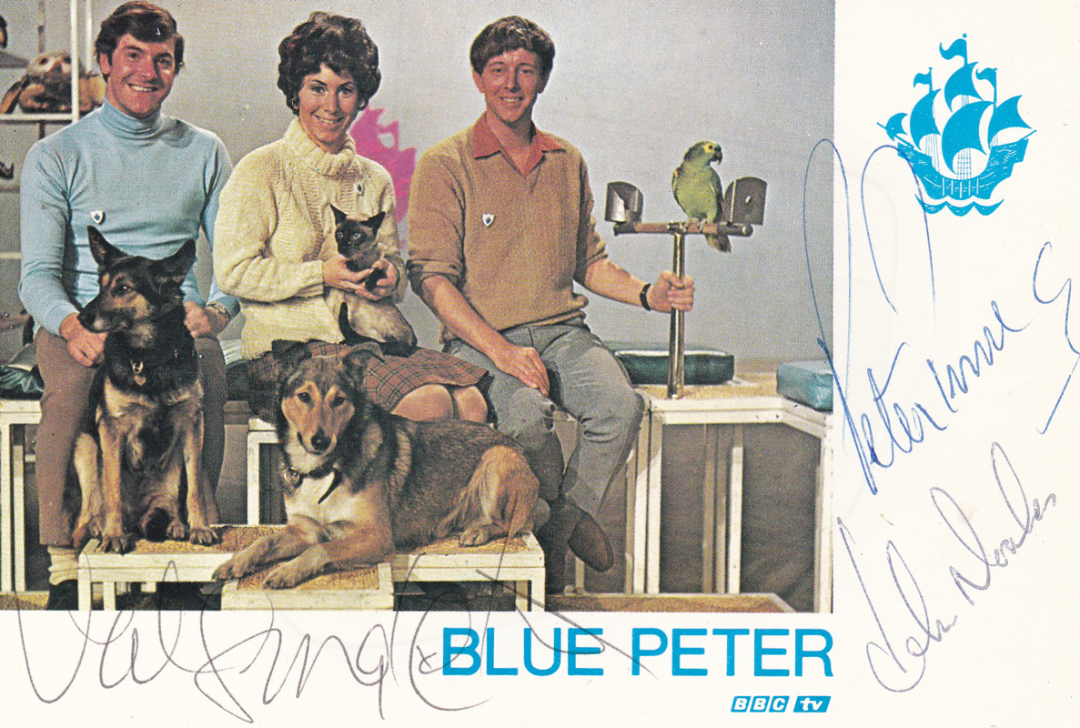 PICTURED: Peter Purves, Valerie Singleton and John Noakes (Blue Peter, 1967).