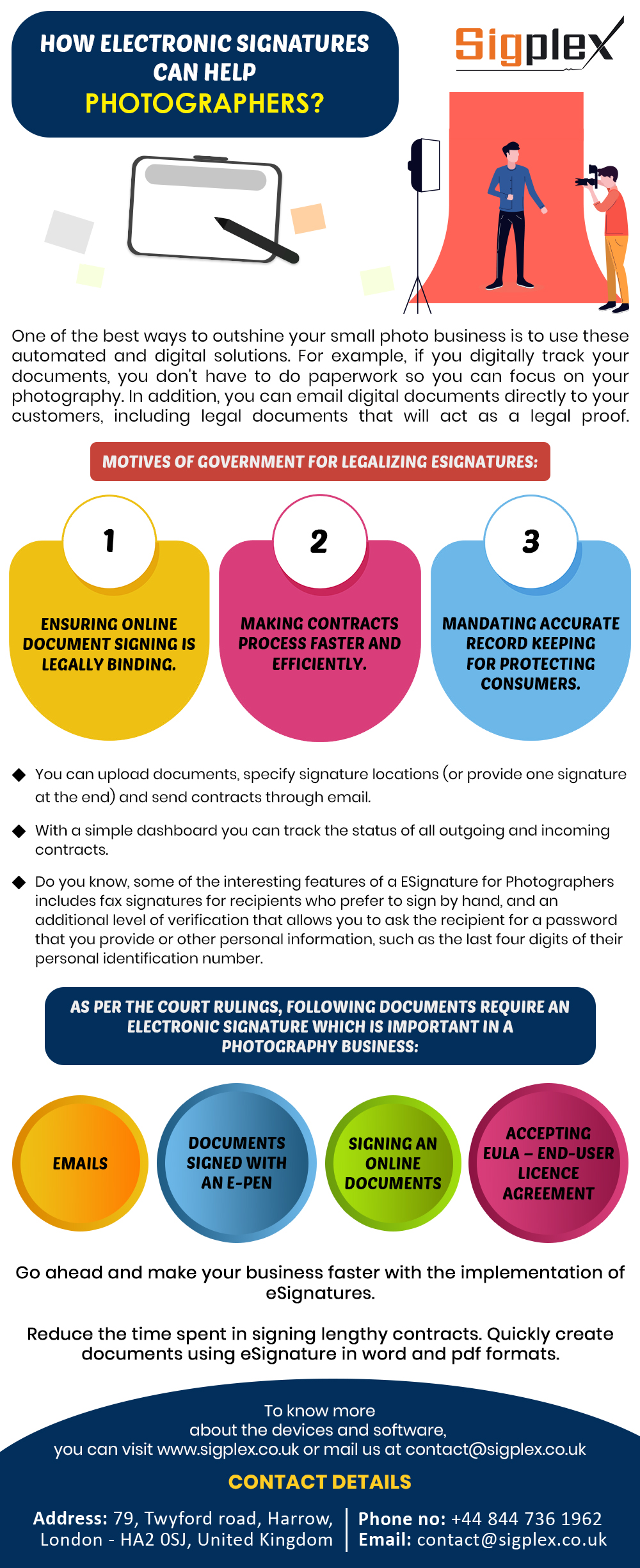 · draw your signature using your finger or a stylus. Benefits Of Electronic Signature Devices For Photographers Sigplex