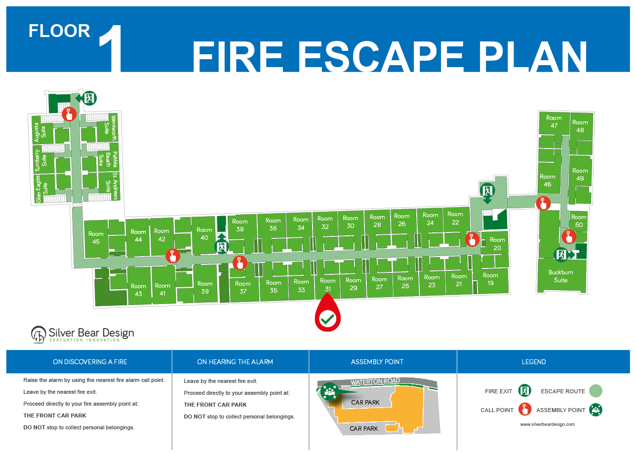 Evacuation Plans for Hotels Silverbear Design