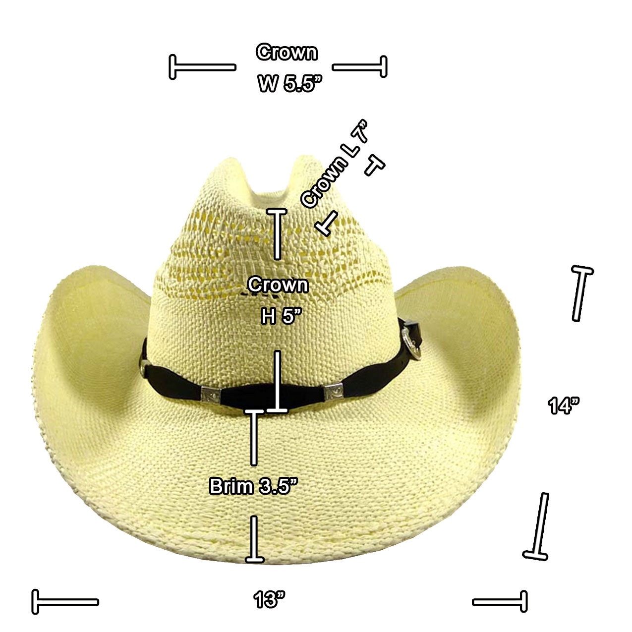 Mens Womens Straw Cowboy Hat – Raffia 