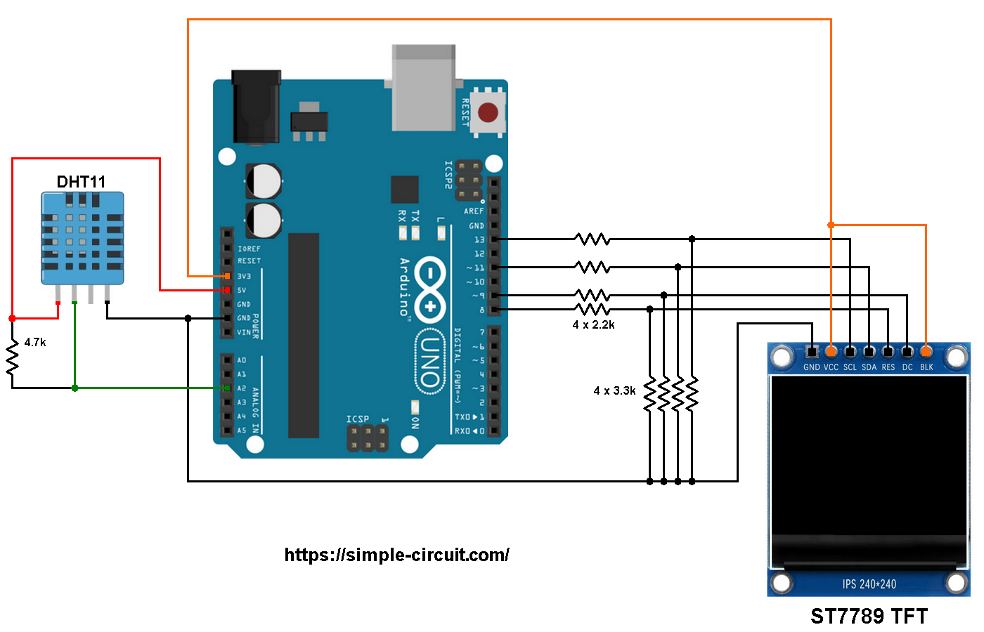 Circuit Diagram For Dht11 With Arduino Uno - Circuit Diagram