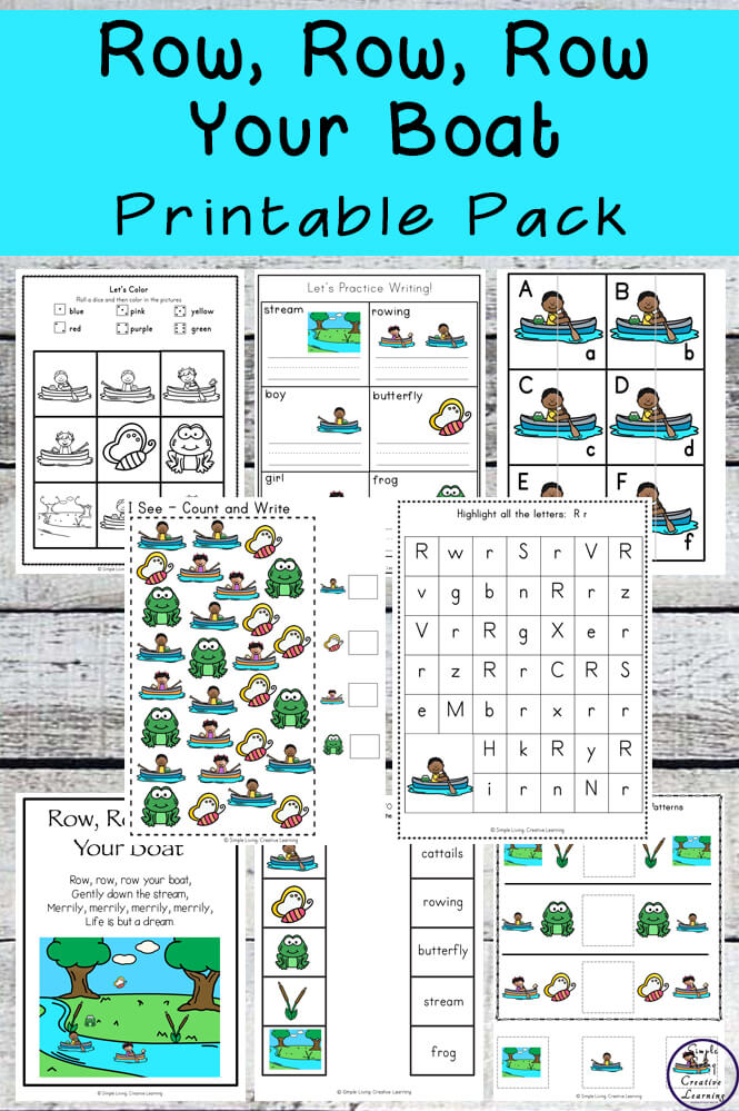 Sing the song “row, row, row your boat” and after each verse sing the next a bit faster while speeding up the rocking. Row Row Row Your Boat Simple Living Creative Learning
