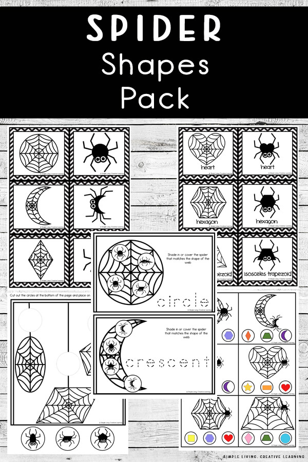 Use this worksheet as an introduction to the create a nonfiction text summary lesson plan. Spider Shapes Printable Pack Simple Living Creative Learning