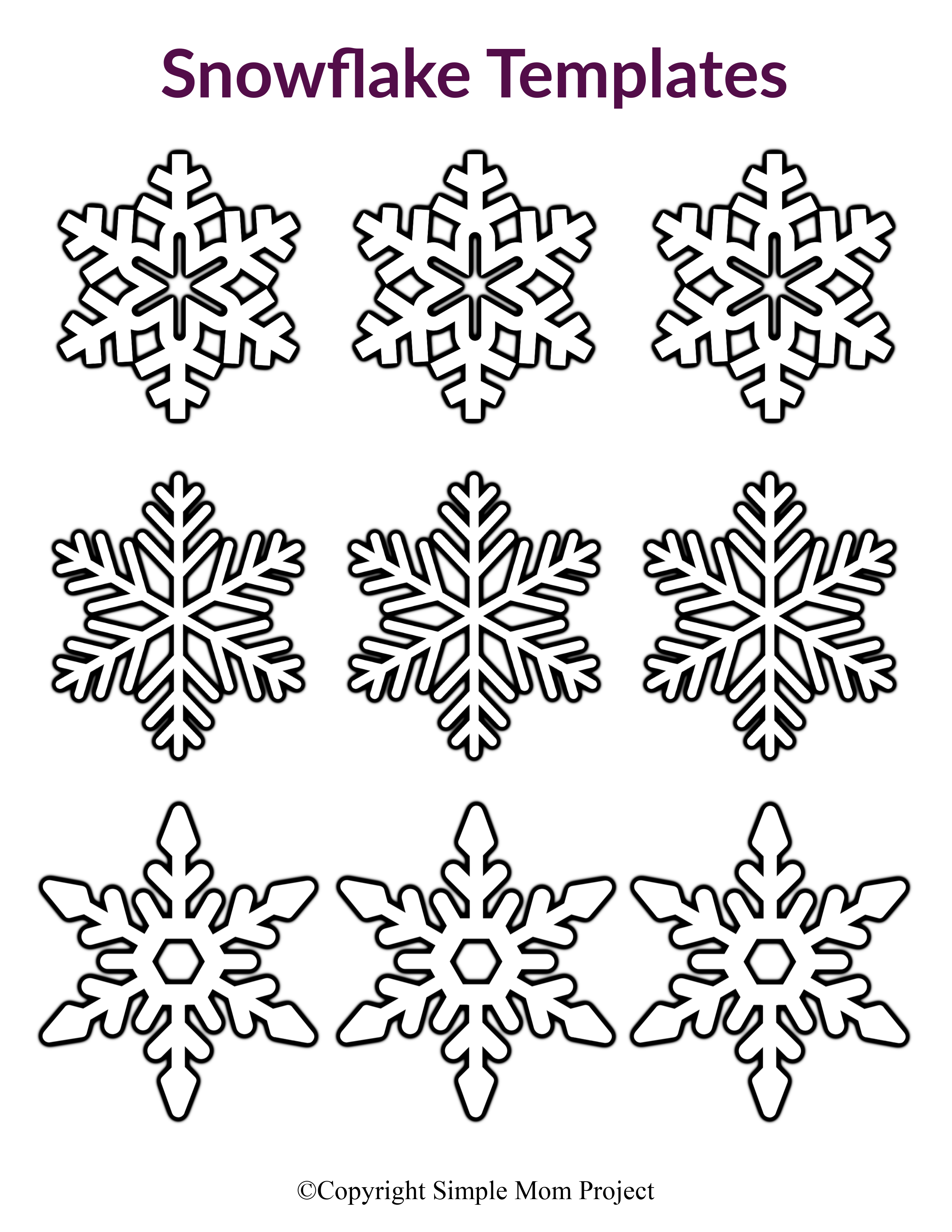 Sep 28, 2021 · this christmas newsletter template is made especially with a family newsletter in mind. Free Printable Small Snowflake Templates Simple Mom Project