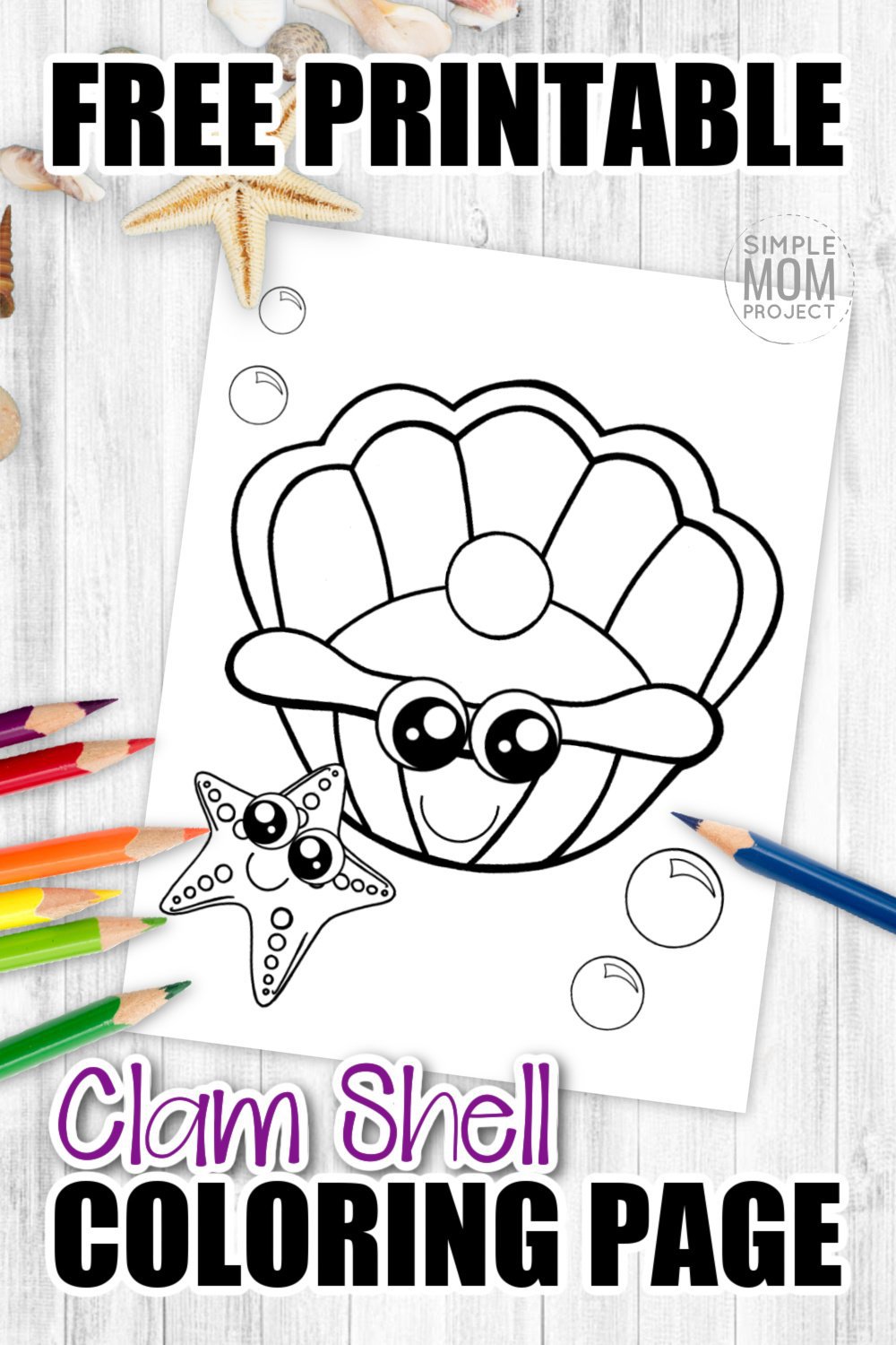 Plus, it's an easy way to celebrate each season or special holidays. Free Printable Clam Shell Coloring Page Simple Mom Project