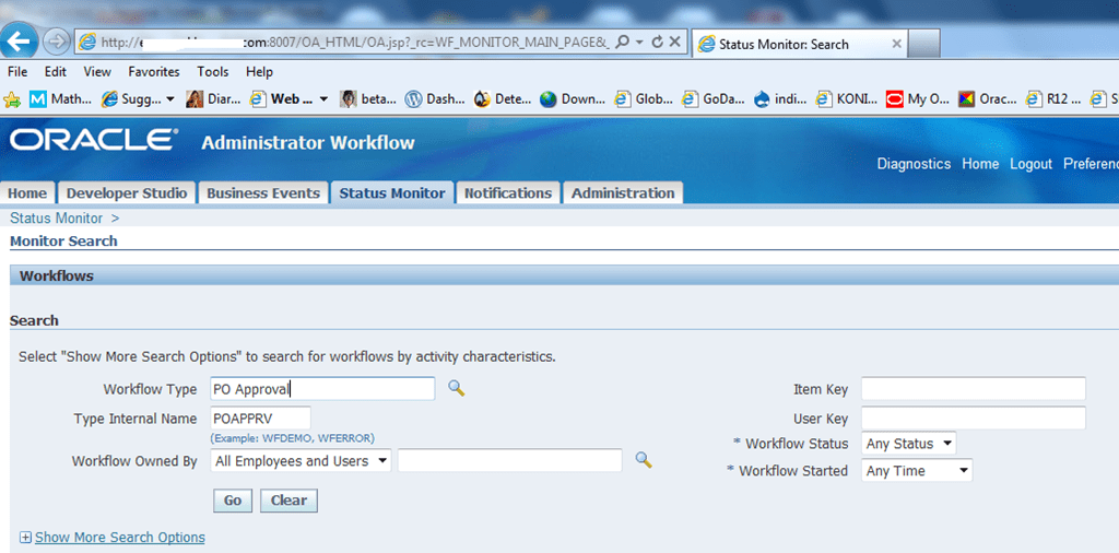 Oracle Applications R12, Reassign PR/PO stuck in the