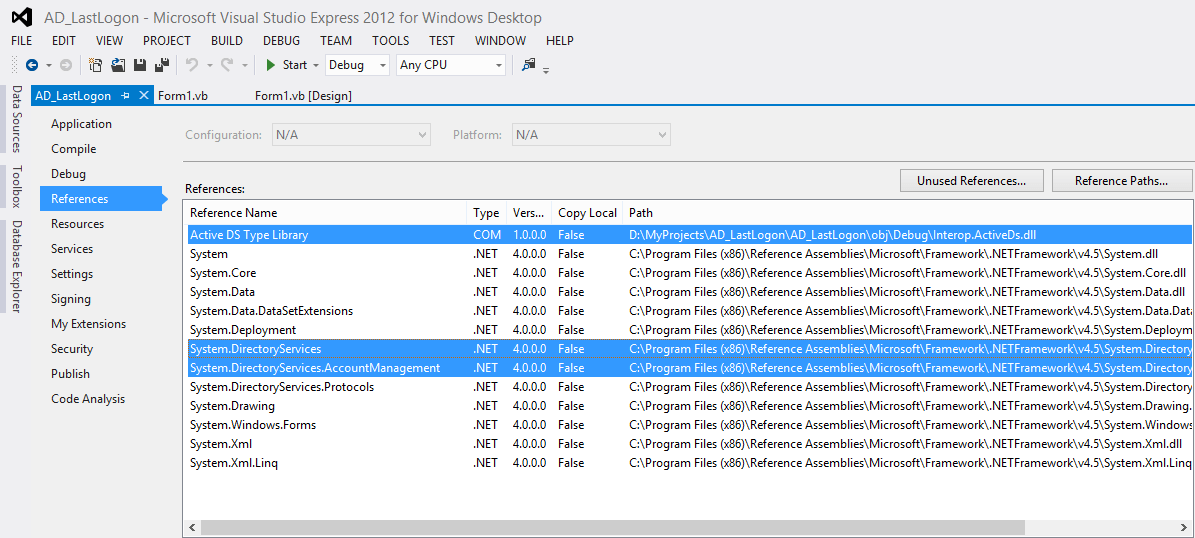 VB Net Active Directory Windows Form Application For Listing Users