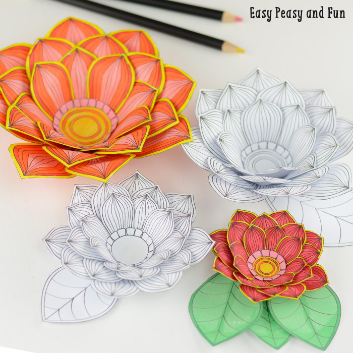 These 3D Flower Coloring Pages Are Amazing – Simply Inspired