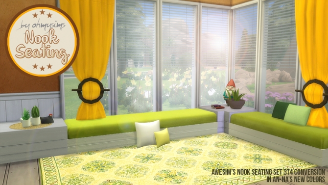It's also a time most of us chose to renew your garden furniture. 3t4 Nook Seating Set at Oh My Sims 4 Â» Sims 4 Updates