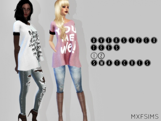 This white and gold jewelry box makes for a wonderful gift to someone special in. OVERSIZED TEEâS at MXFSims Â» Sims 4 Updates