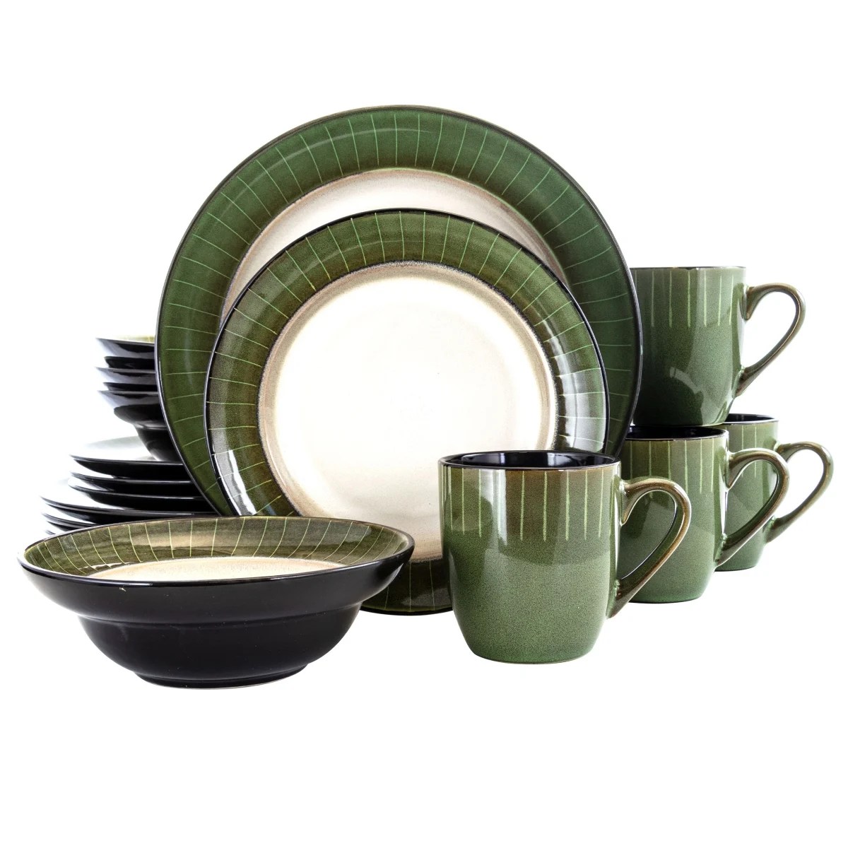 Better homes and gardens jade crackle square platter: Elama Elle 18 Pc Dinnerware Set One Size White On Jcpenney Affiliate Accuweather Shop