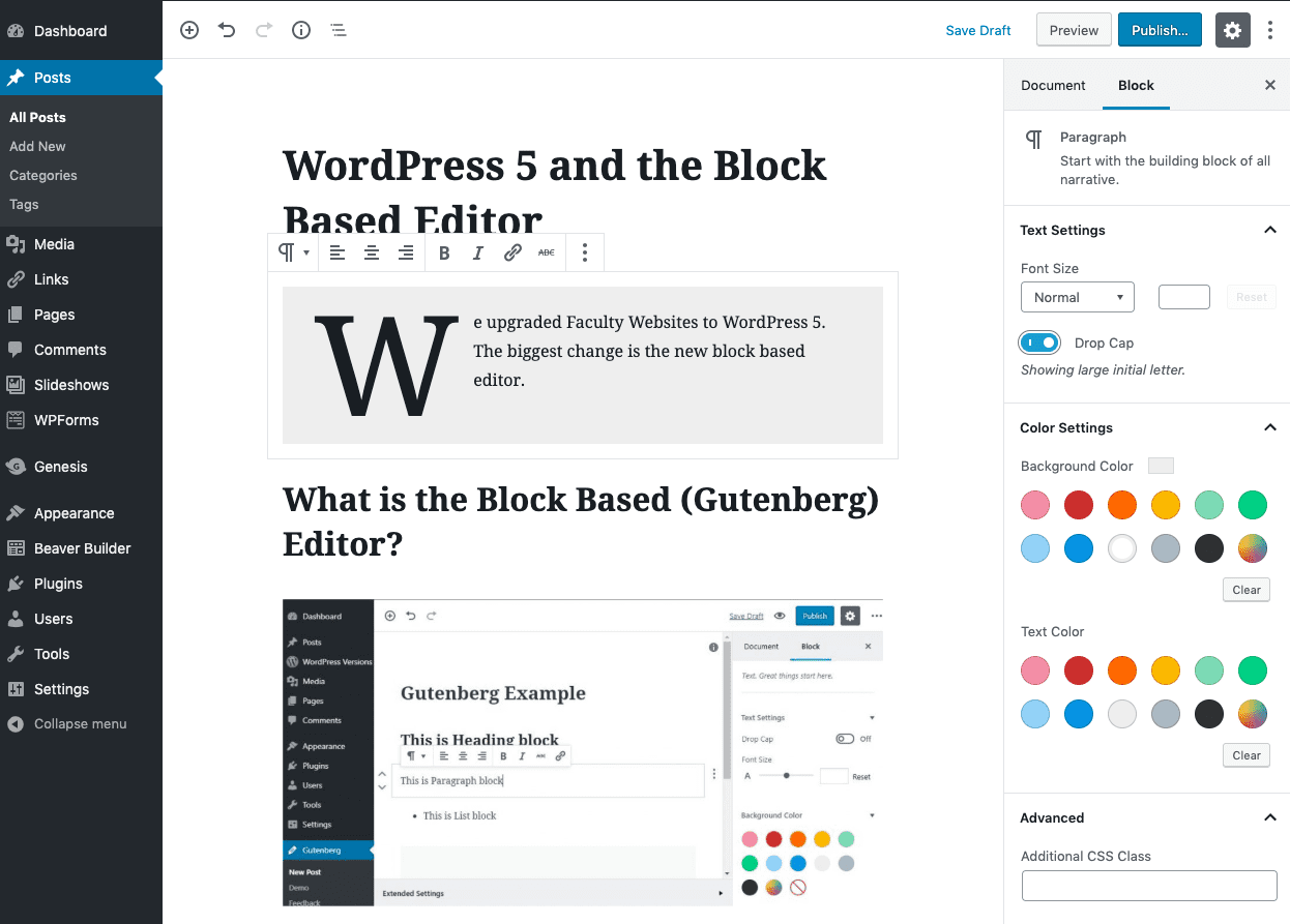 The gutenberg wordpress editor, also called the wordpress block editor, is a new page builder . WordPress 5 and the Block Based Editor | UCI Sites