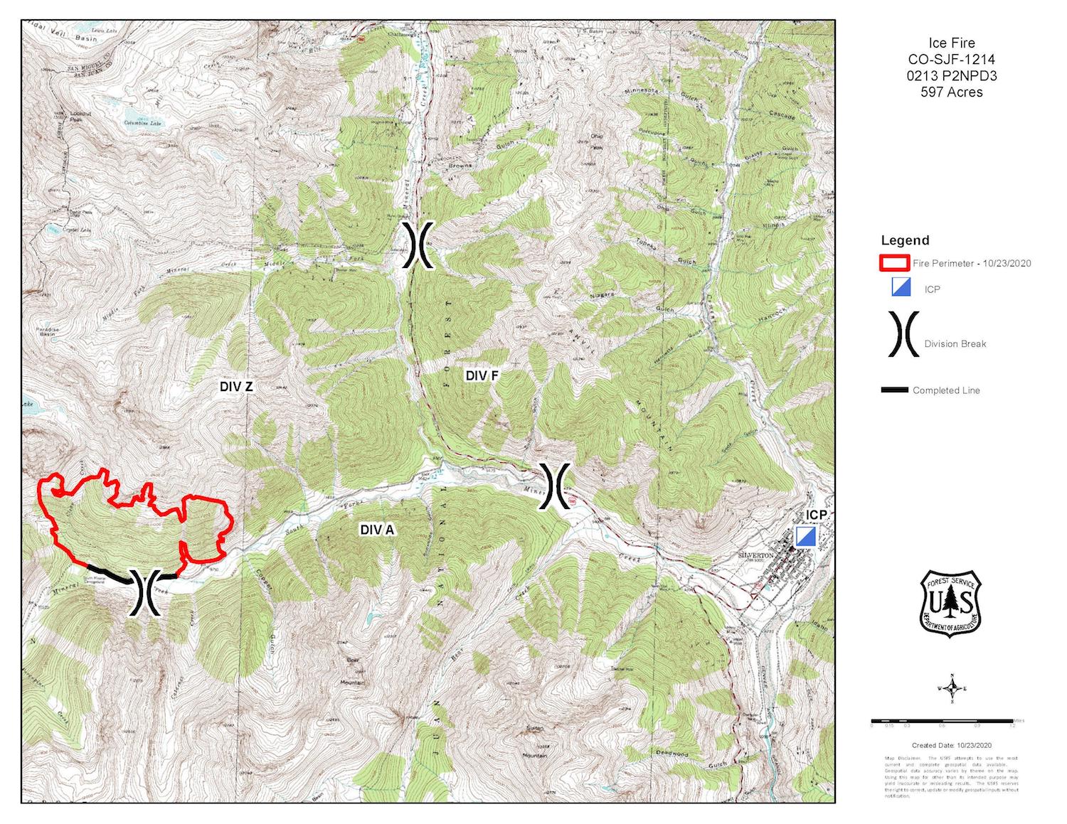It is unknown when all park trails impacted by the fires of 2020 will. Ice Fire Near Ice Lakes Trail Silverton Co