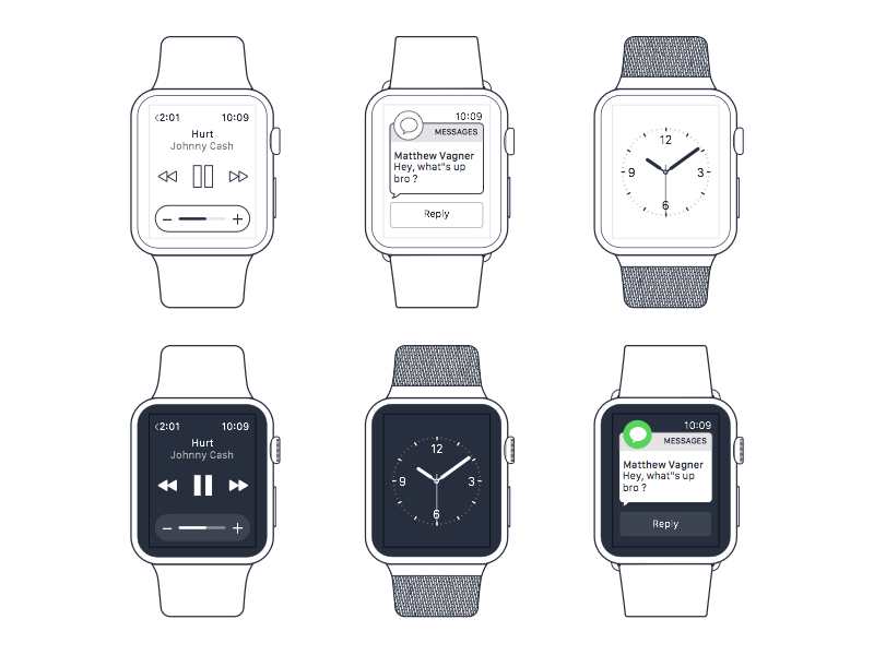 Got a great idea for a fitness app? Apple Watch Wireframe Sketch Freebie Download Free Resource For Sketch Sketch App Sources