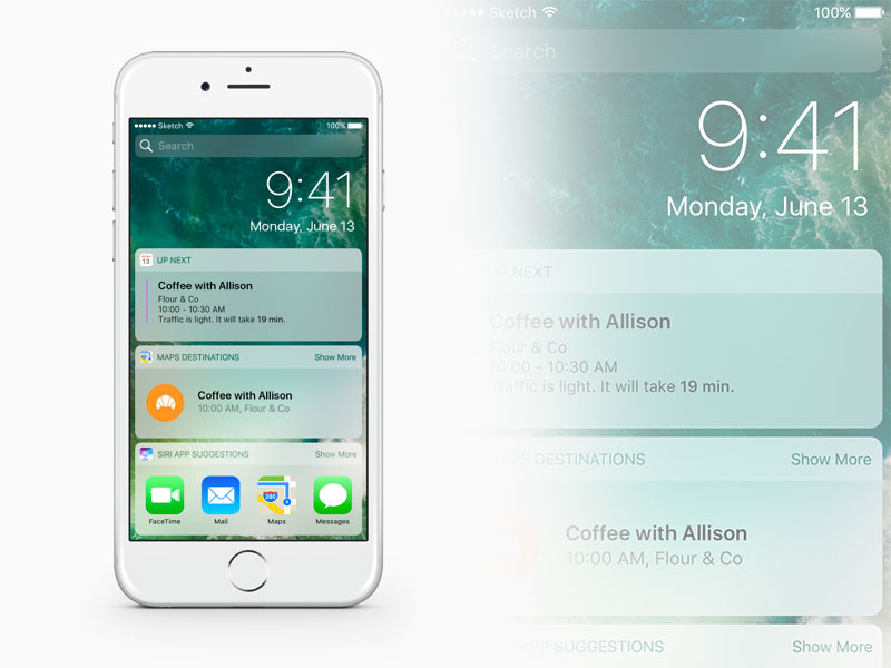 Picture Sensor housing, or the indicator for accessing the home screen. Ios 10 Lockscreen Sketch Freebie Download Free Resource For Sketch Sketch App Sources