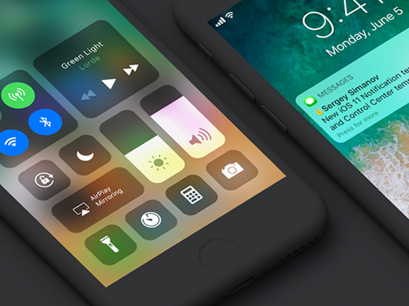 Picture Ios 10 push notifications sketch file freebie. Ios11 Notification And Control Center Sketch Freebie Download Free Resource For Sketch Sketch App Sources