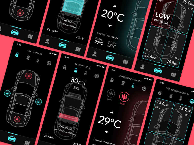 Tesla Mobile Concept App Free Sketch Resource Sketch
