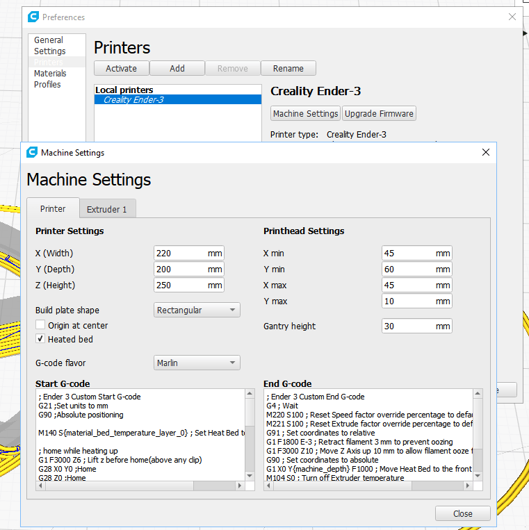Ender 3 Start Code In Cura Skjoldtech
