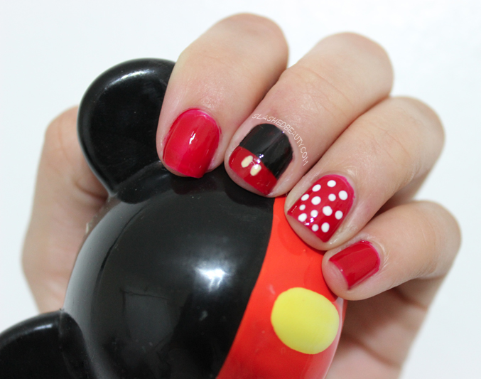 Nail and string art is super fun and easy! Mickey Minnie Mouse Inspired Nail Art Slashed Beauty