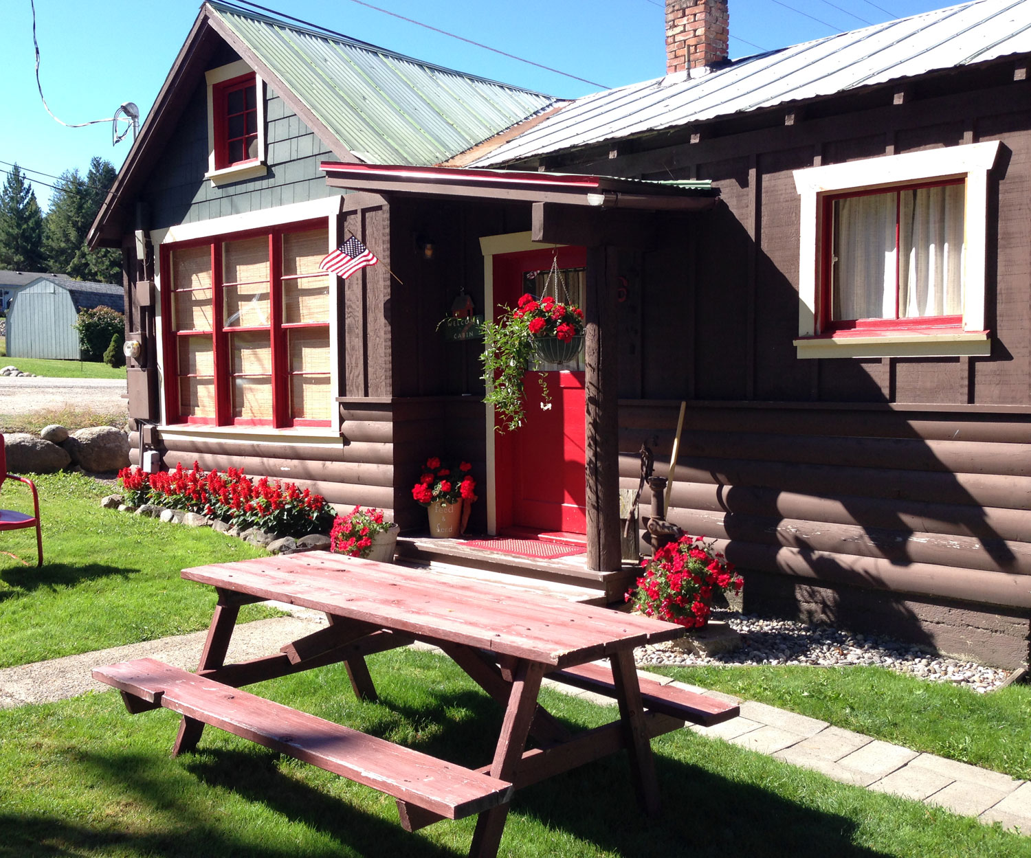 Your place at the lake for all seasons! Cabin6-outside - Sleeps Cabins Waterfront Vacation Rentals
