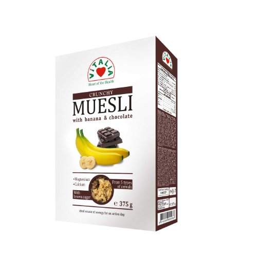 Vitalia Muesli, Banana Chocolate, 13.3 Ounce (Pack of 6) SleepyChef
