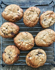 peanutbutter cookies med chokolade, opskrift