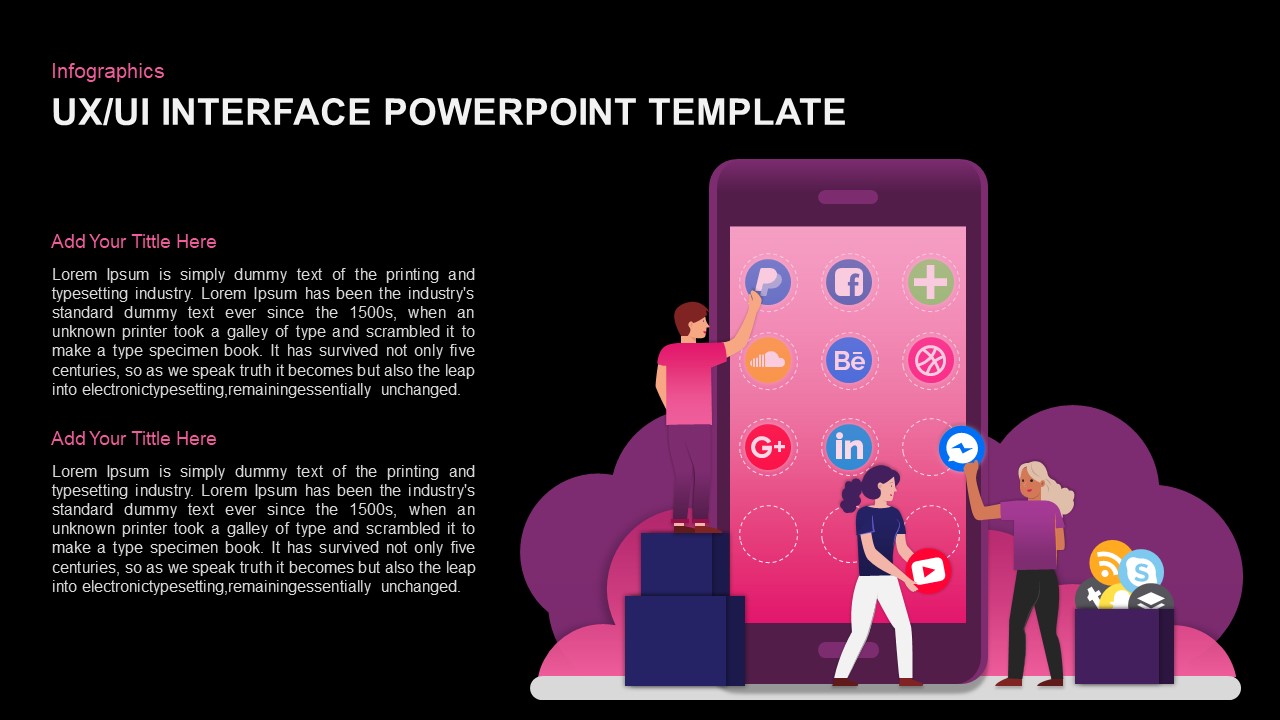 Download a collection of free iphone x mockup templates for your mobile design projects. Ui Ux Design Template For Powerpoint And Keynote Slidebazaar Com
