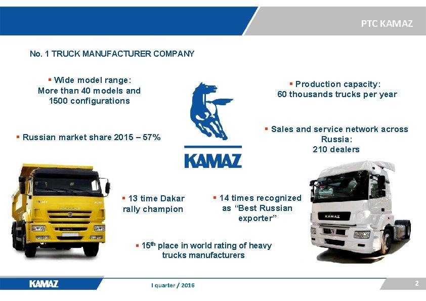 Our products are main dark red meranti (drm) wood . Ptc Kamaz Strong And Reliable Partner I 2016
