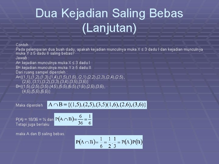 23 contoh soal peluang lepas dan tidak lepas kumpulan . Statistika Probabilitas Statistics Probability Dr Eng Agus Setyo