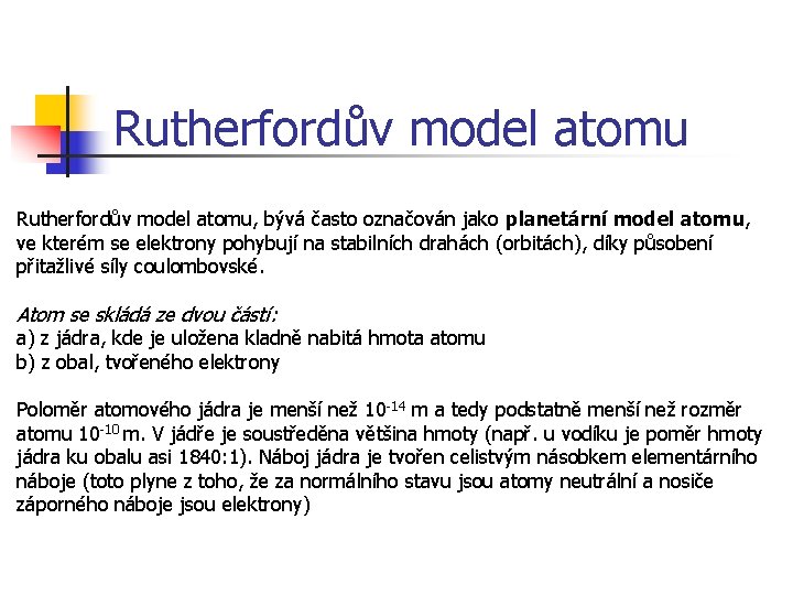 Fpnp 072 Vyvojatomoveteorie Historick Vvoj Atomov Teorie Atomov