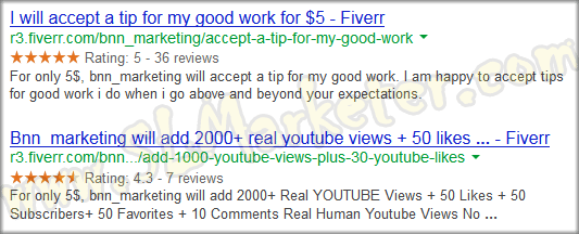 Fiverr SEO Positive Rating