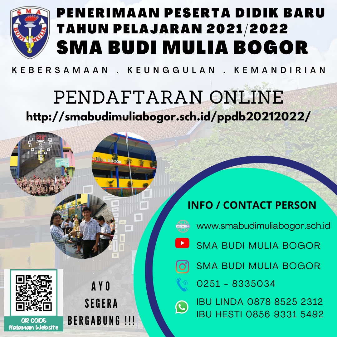 We did not find results for: Penerimaan Peserta Didik Baru Tahun Pelajaran 2021 2022 Sma Budi Mulia Bogor Sma Budi Mulia