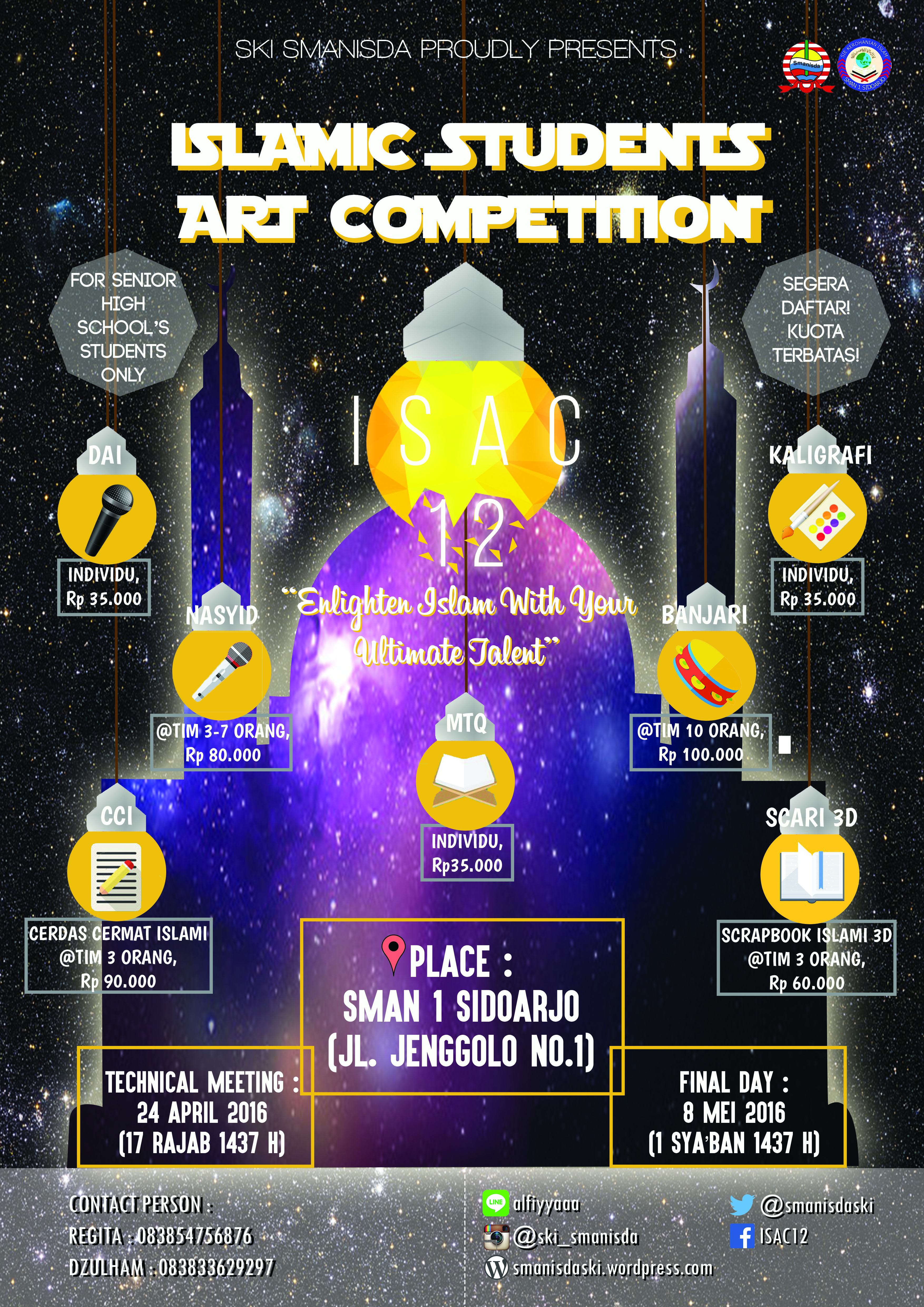 Terus gali potensi daerah agar jadi pusat perhatian nasional ketua dekranasda provinsi kalimantan barat, ny. Persyaratan Teknis Dan Kriteria Penilaian Lomba Isac12 Ralat Ski Sman1sda