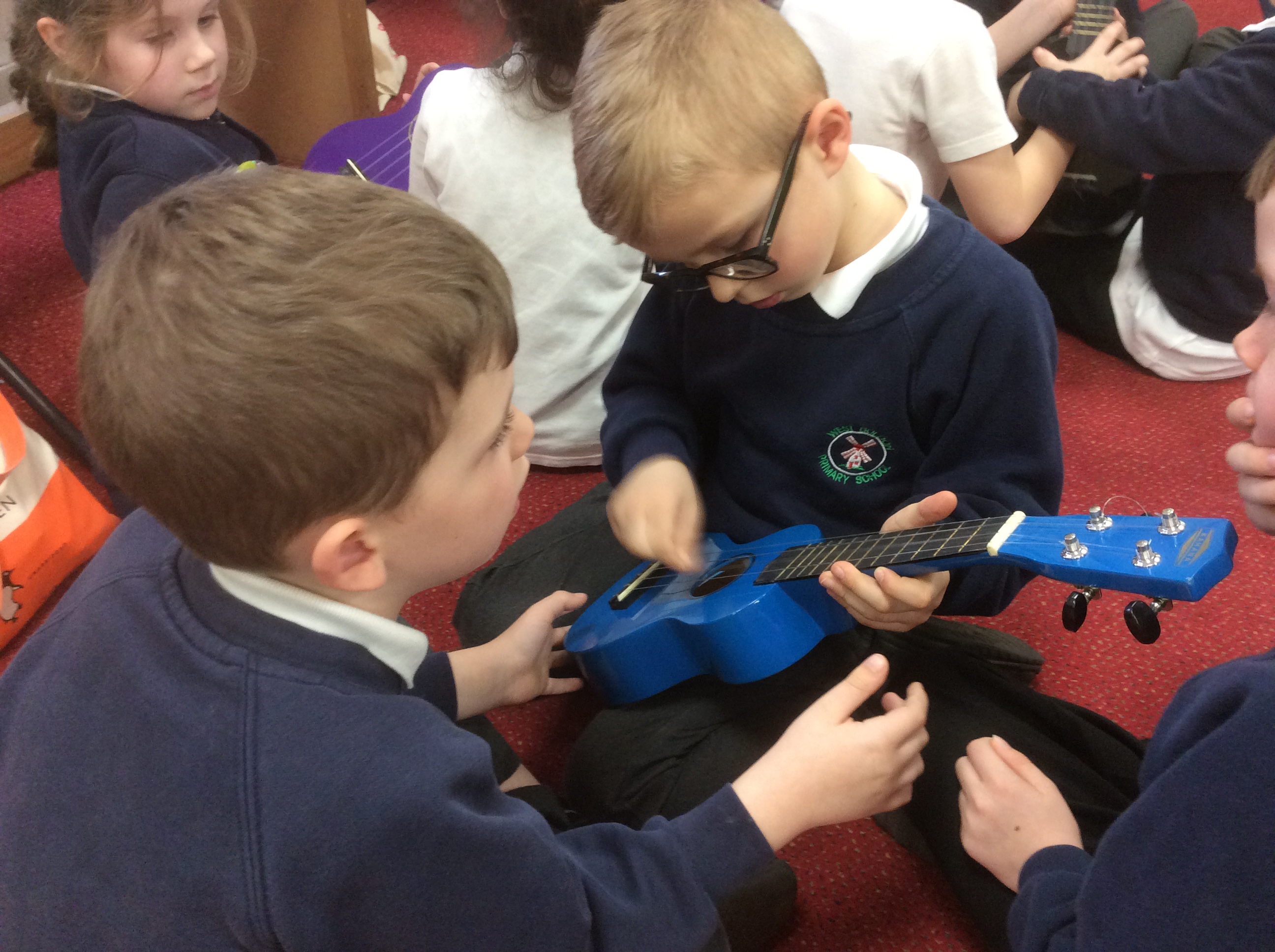 Exploring high and low notes West Boldon Primary School