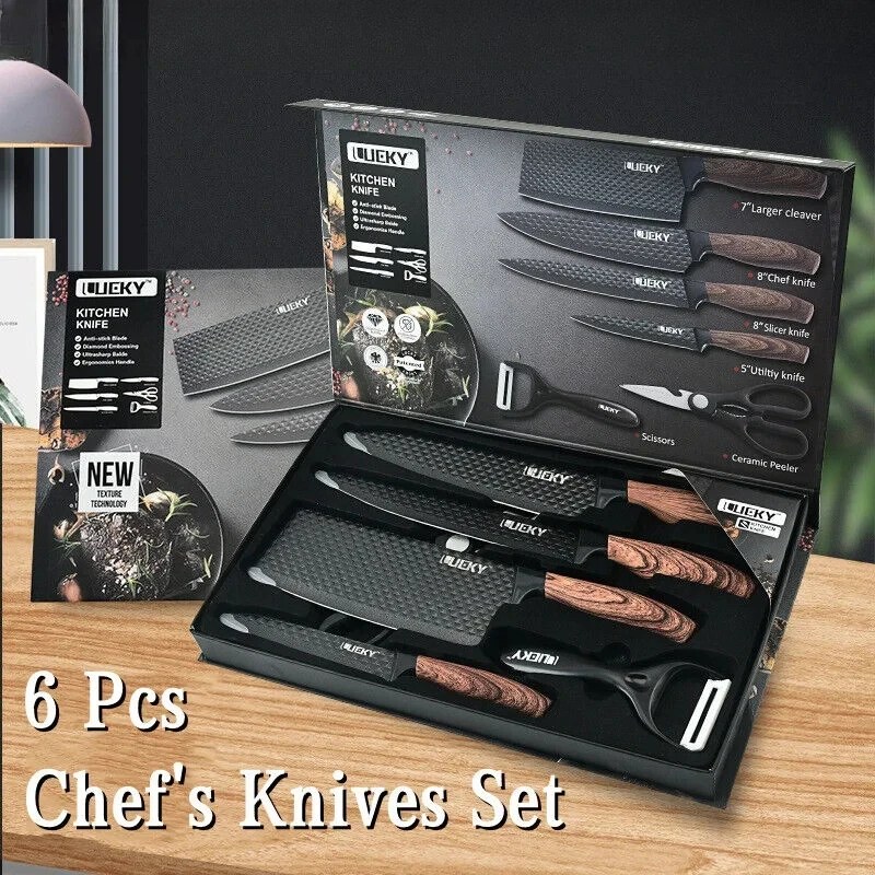 6-Piece Stainless Steel Kitchen Knife Set 6-Piece Stainless Steel Kitchen Knife Set