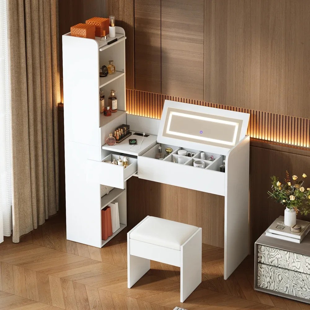 🌍 Vanities: How to Organize Makeup with a Hidden Storage Vanity 🌍 Vanities: How to Organize Makeup with a Hidden Storage Vanity