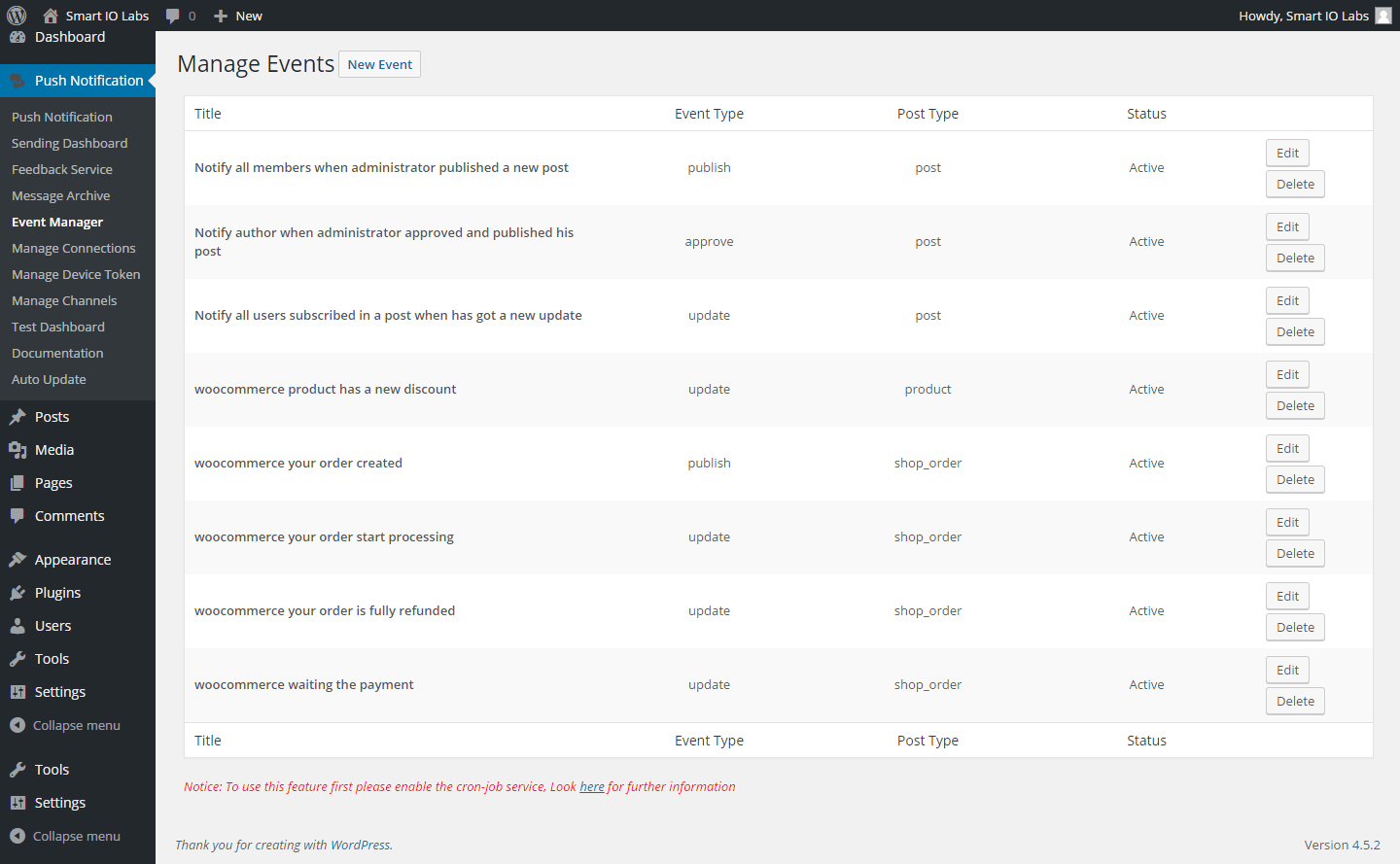 Push notification is the new big boy in town! Smart Io Labs Smart Notification Wordpress Plugin