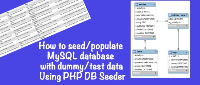 How To Seed Populate Mysql Database With Dummy Test Data Using Php Db Seeder Smarttutorials Net