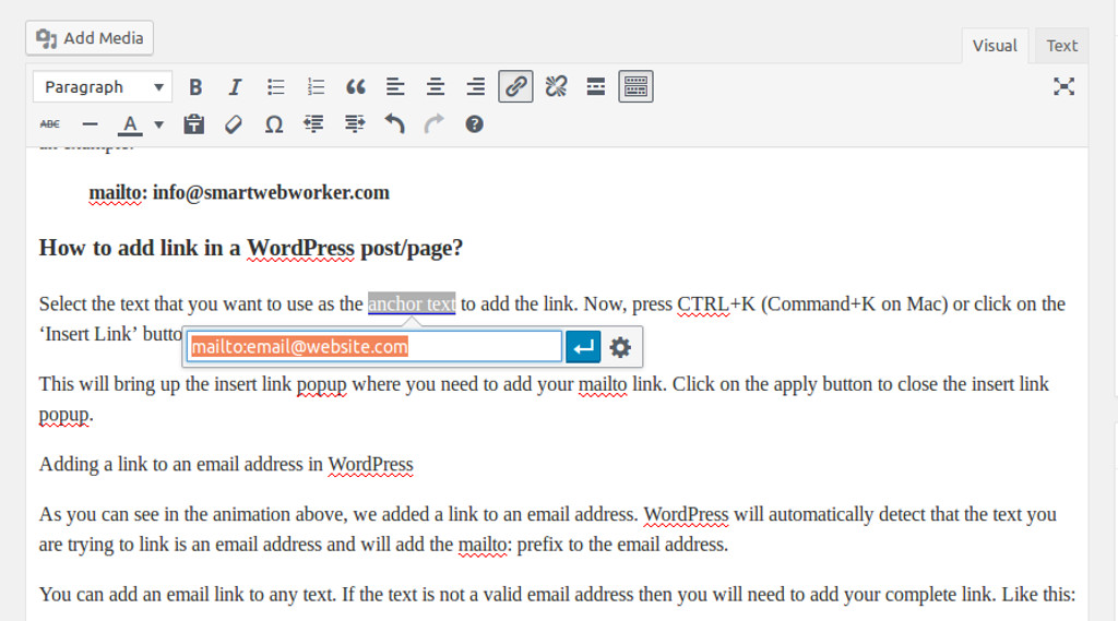 Formidable forms is the best wordpress form builder plugin. How To Add An Email Address Link In Wordpress