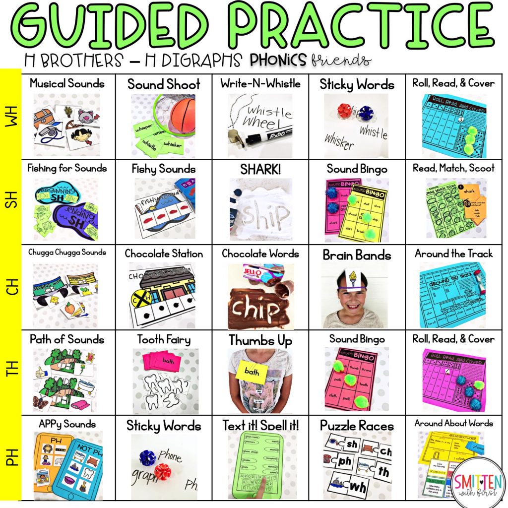 h digraph brothers phonics activities and games