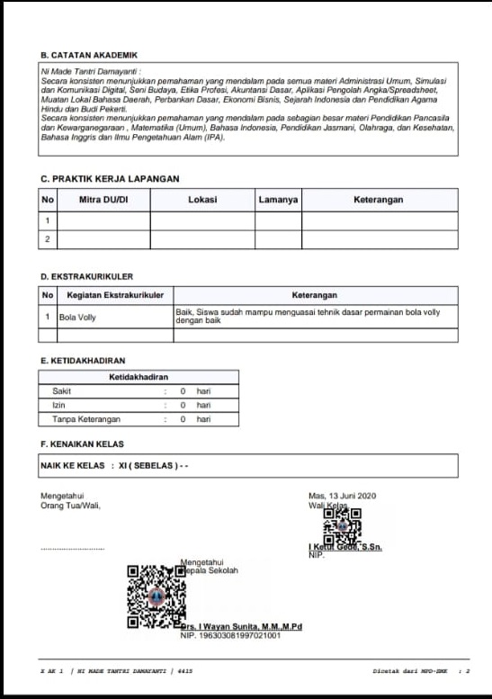Contoh raport paud kurikulum 2013 terbaru dan contoh pengisian raport paud dapat di download disini. Contoh Pidato Wali Kelas Saat Pembagian Raport Tulisan